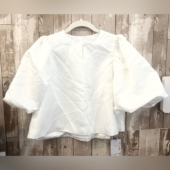 Commense Oversized Puff Sleeve Blouse - Picture 8 of 12